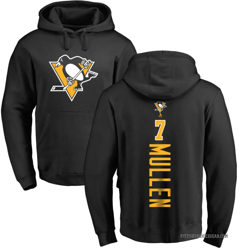 Joe Mullen Men's Black Pittsburgh Penguins Branded Backer Pullover Hoodie