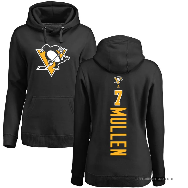 Joe Mullen Women's Black Pittsburgh Penguins Branded Backer Pullover Hoodie