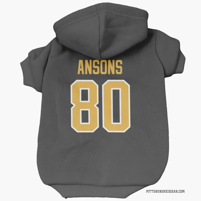 Raivis Ansons Black Pittsburgh Penguins Cat & Dog Pet Hoodie