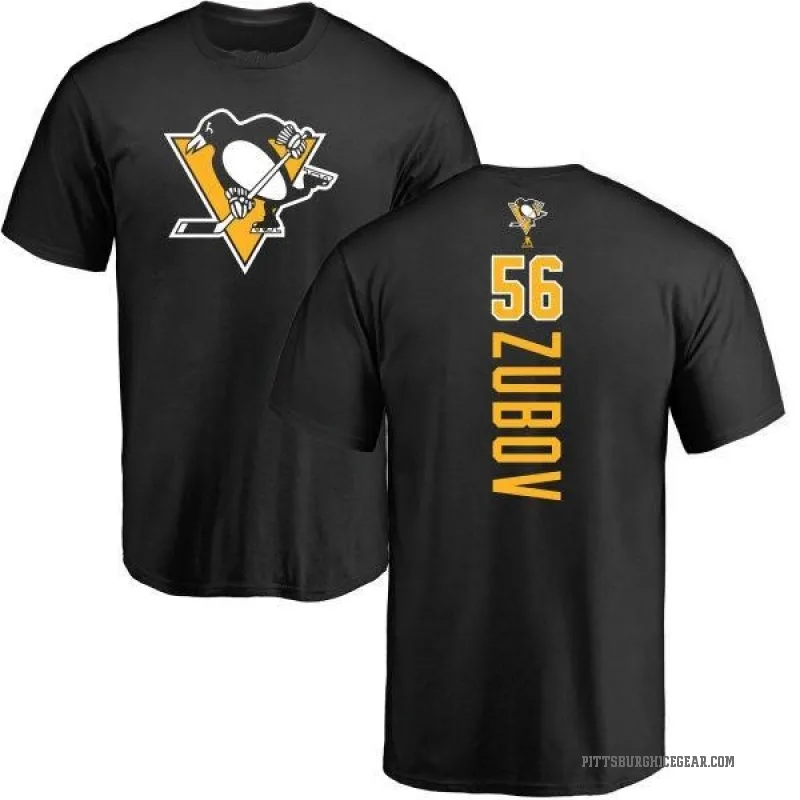 Sergei Zubov Men's Black Pittsburgh Penguins Backer T-Shirt -