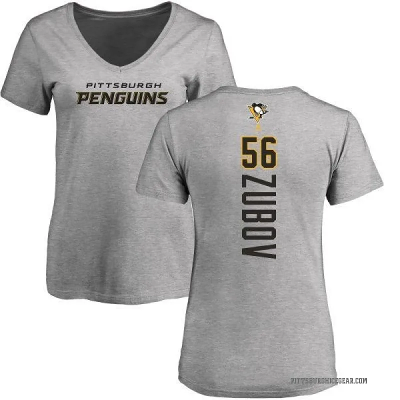 Sergei Zubov Women's Ash Pittsburgh Penguins Backer T-Shirt -